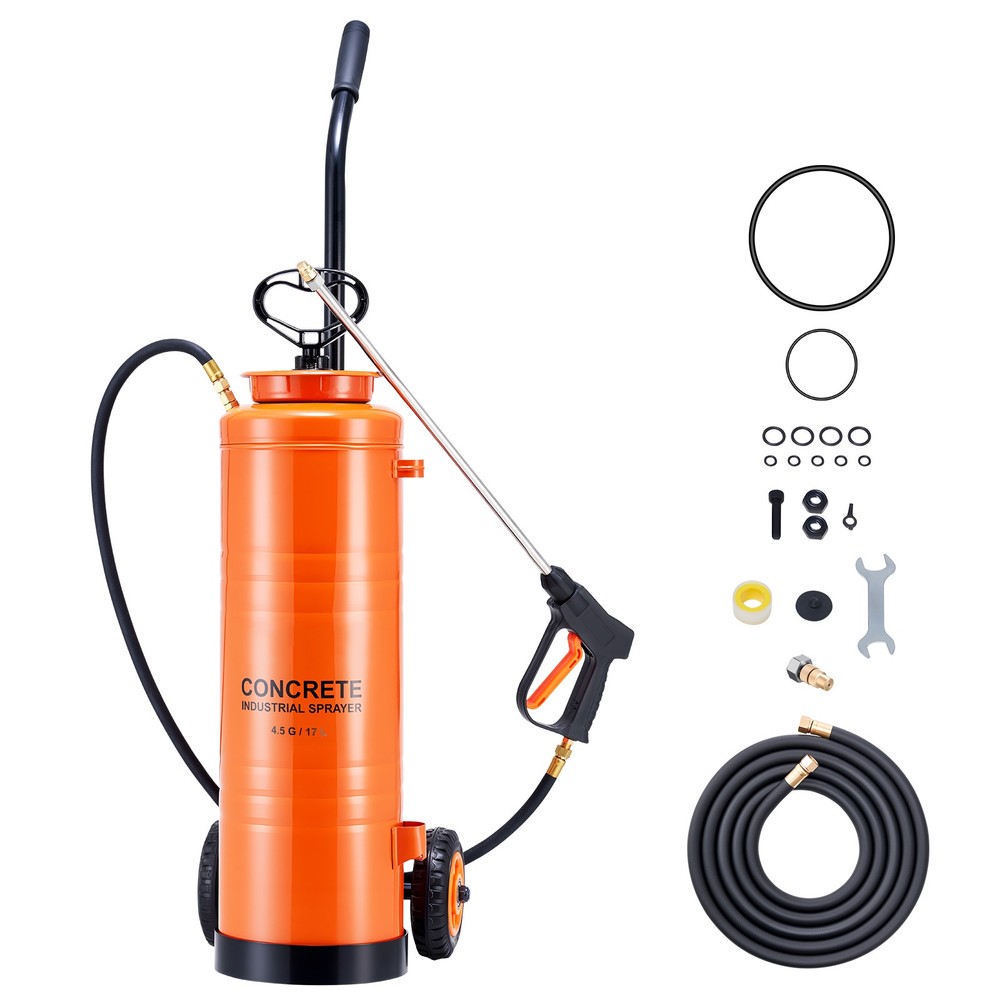 Uimoso 4.5 Gal Stainless Steel Industrial Sprayer with Detachable Cart