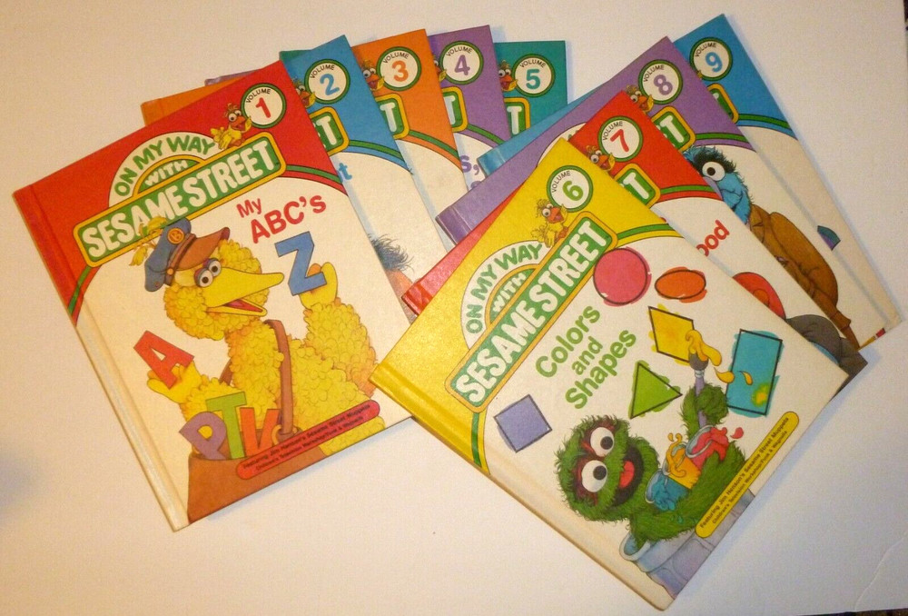 Vintage On My Way With Sesame Street books 1-9 hardcover Good