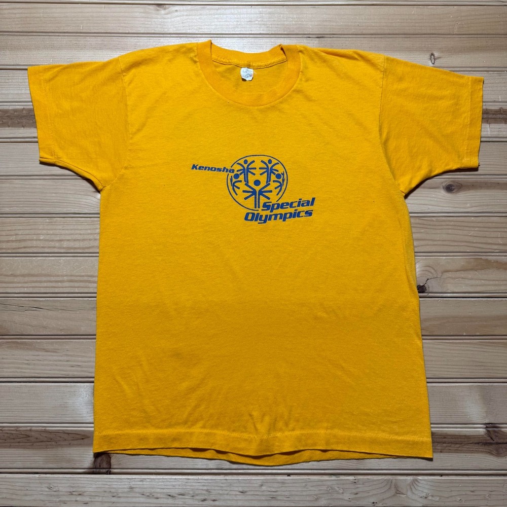 Vintage 80s Special Olympics Kenosha Single Stitch Shirt USA Made - Size Large