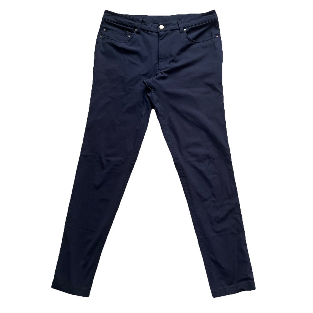 Lululemon ABC Slim-Fit 5 Pocket Pant Men’s Navy Blue 30L Warpstreme Size 32