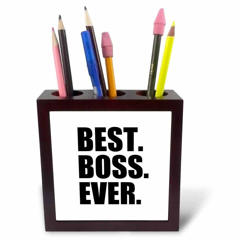 3dRose Best Boss Ever Gifts for The Boss Pen Holder Office Gift Supervisor