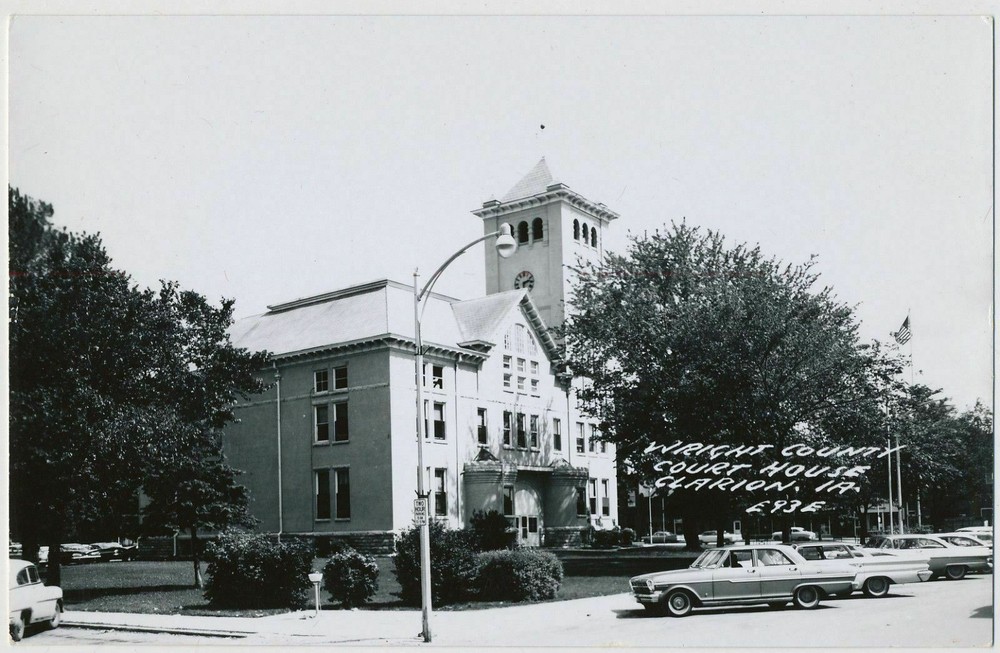 Wright County Court House, Clarion, Iowa RPPC