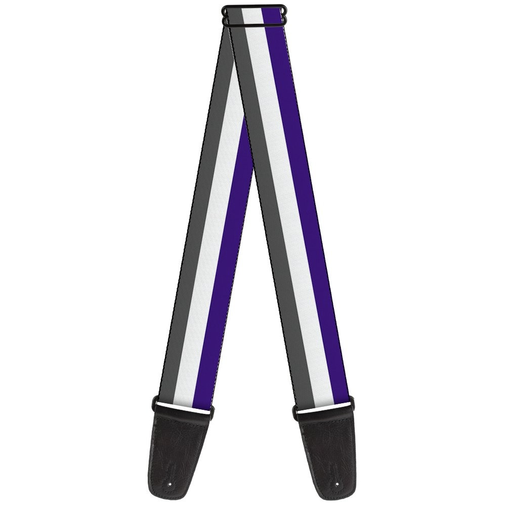 Guitar Strap - Stripes Purple/White/Gray ACC NEWAnother great item from Rarewaves USA | Free delivery!