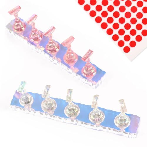 2 Set Nail Stand for Press On, Nail Holder for Fake Nail Tips Training / Nails