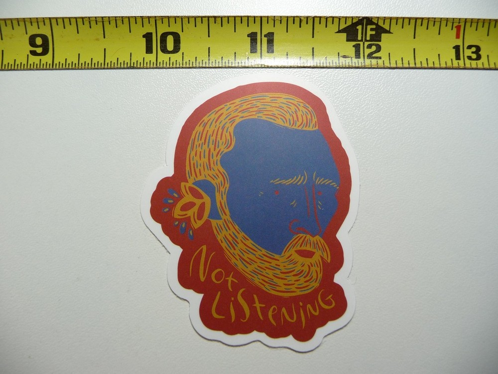 Vincent Van Gogh Not Listening Decal Sticker Classic Artist Painter Art