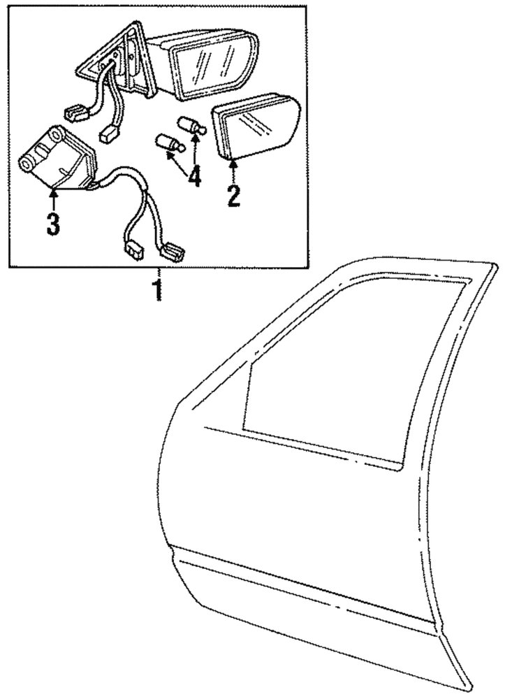 Genuine GM F Mirror 03531353