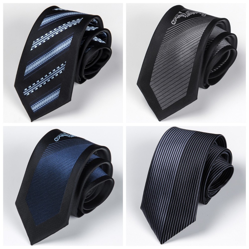 Quality Business Gentleman Satin Tie Work Meeting Woven Necktie with Gift Box