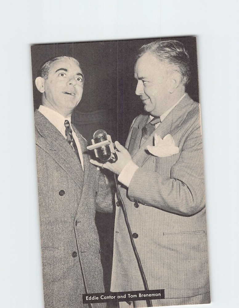 Postcard Eddie Cantor and Tom Breneman Hollywood Los Angeles California USA