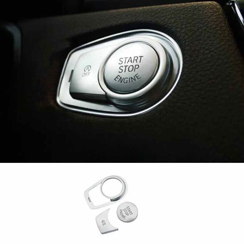 For BMW X1 F48 Cover Trim 2016-2021 Matte Silver Inner One-Click Startup Button