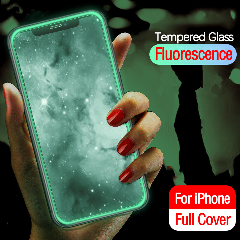 Full Cover Tempered Glass For iPhone 15 Pro 14 12 Pro 11 XR SE 7 8 13 Luminous