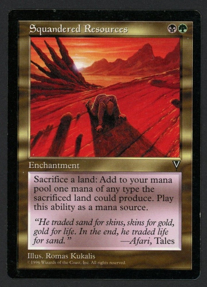 ***Squandered Resources*** MTG Visions Magic Kid Icarus