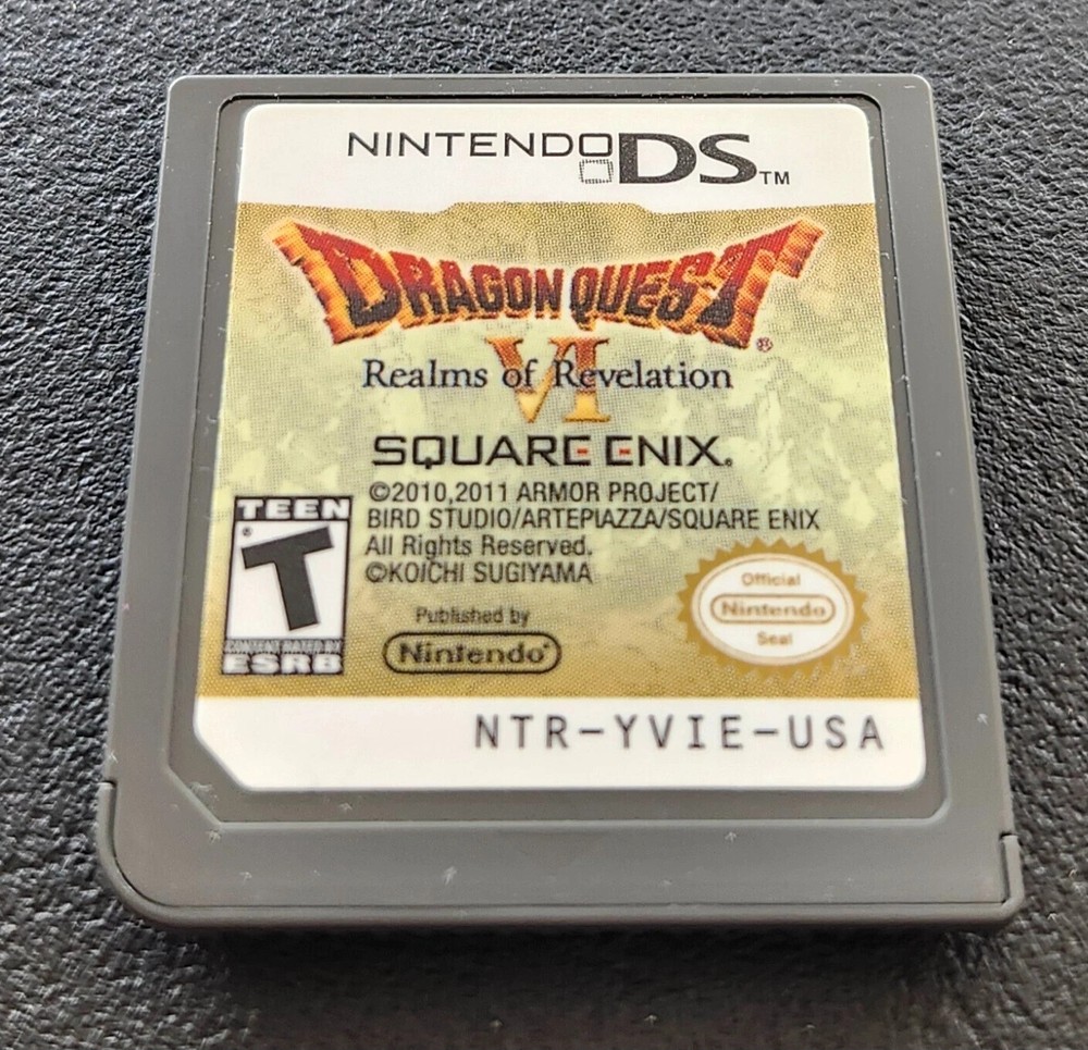 Dragon Quest VI Realms of Revelation Nintendo DS 2011 Cart Only Tested