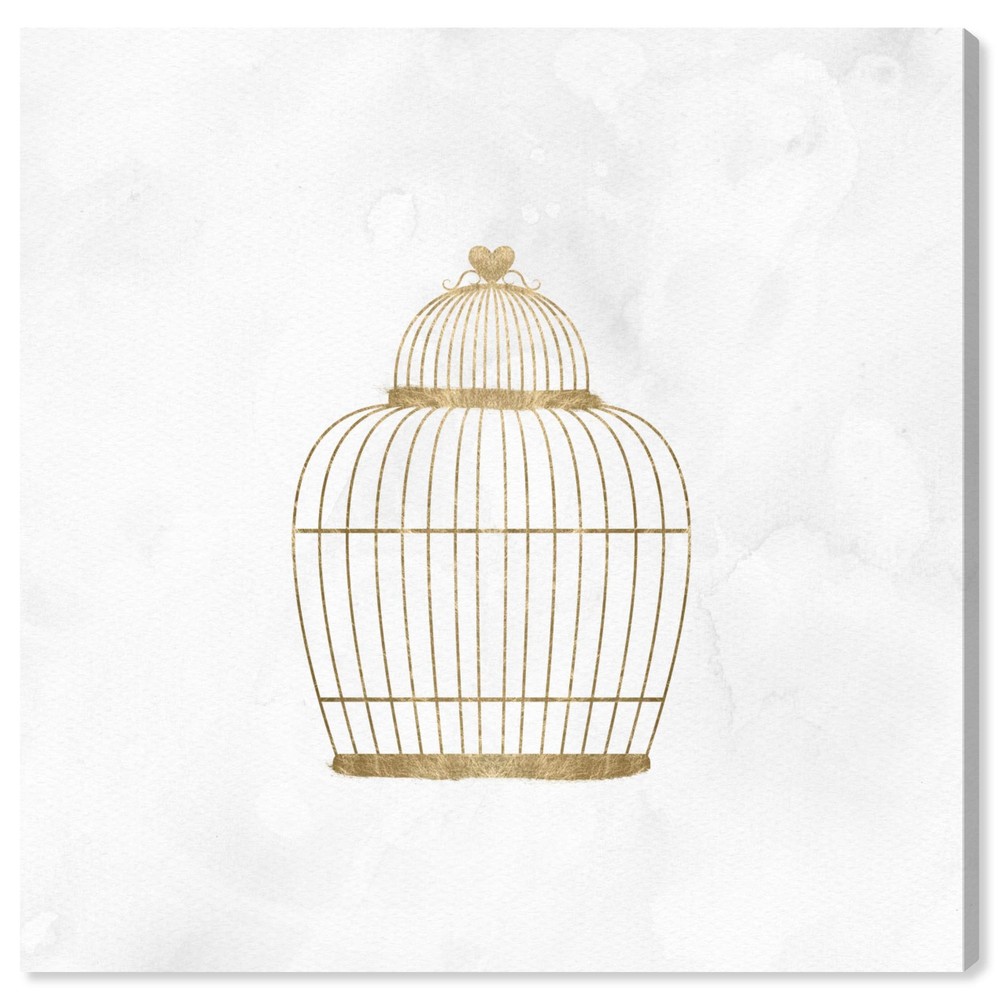 The Oliver Gal Artist Co. Animals Wall Art Canvas Prints 'Bird Cage' Home Déc...
