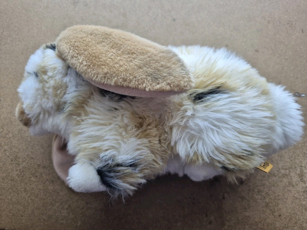 Living Nature Dutch Lop Ear Bunny Rabbit Plush Soft Toy White Tan 11