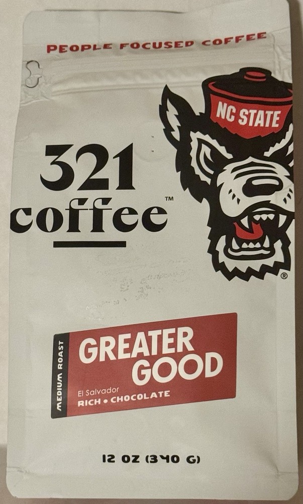 NC State x 321 Coffee Greater Good Medium Roast Whole Beans 12oz
