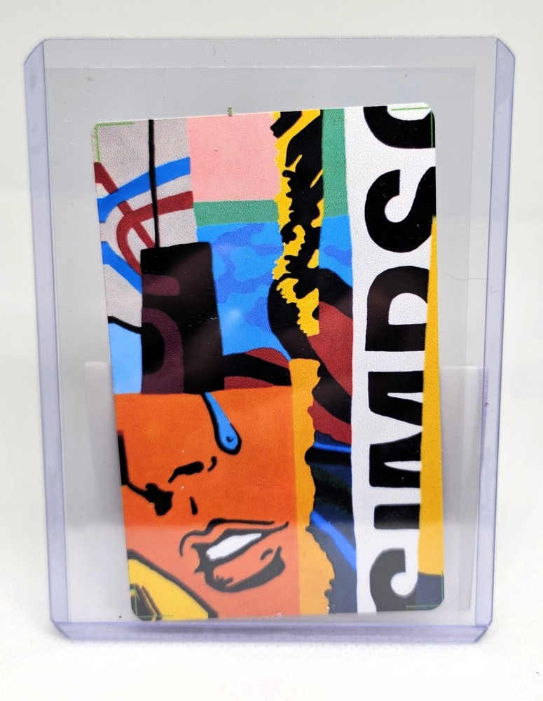 Graphic Pop Art ACEO Art Card Collage Face Abstract Mini Print-image