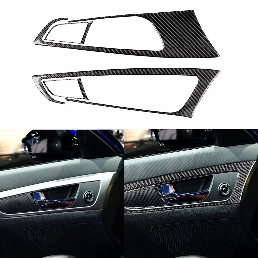 4Pcs Carbon Fiber Interior Door Handle Panel Cover For Hyundai Veloster 2012-17