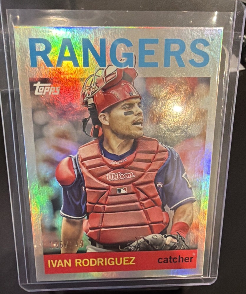 2025 Topps Archives Ivan Rodriguez Rainbow Foilboard /149 #20 Texas Rangers HOF