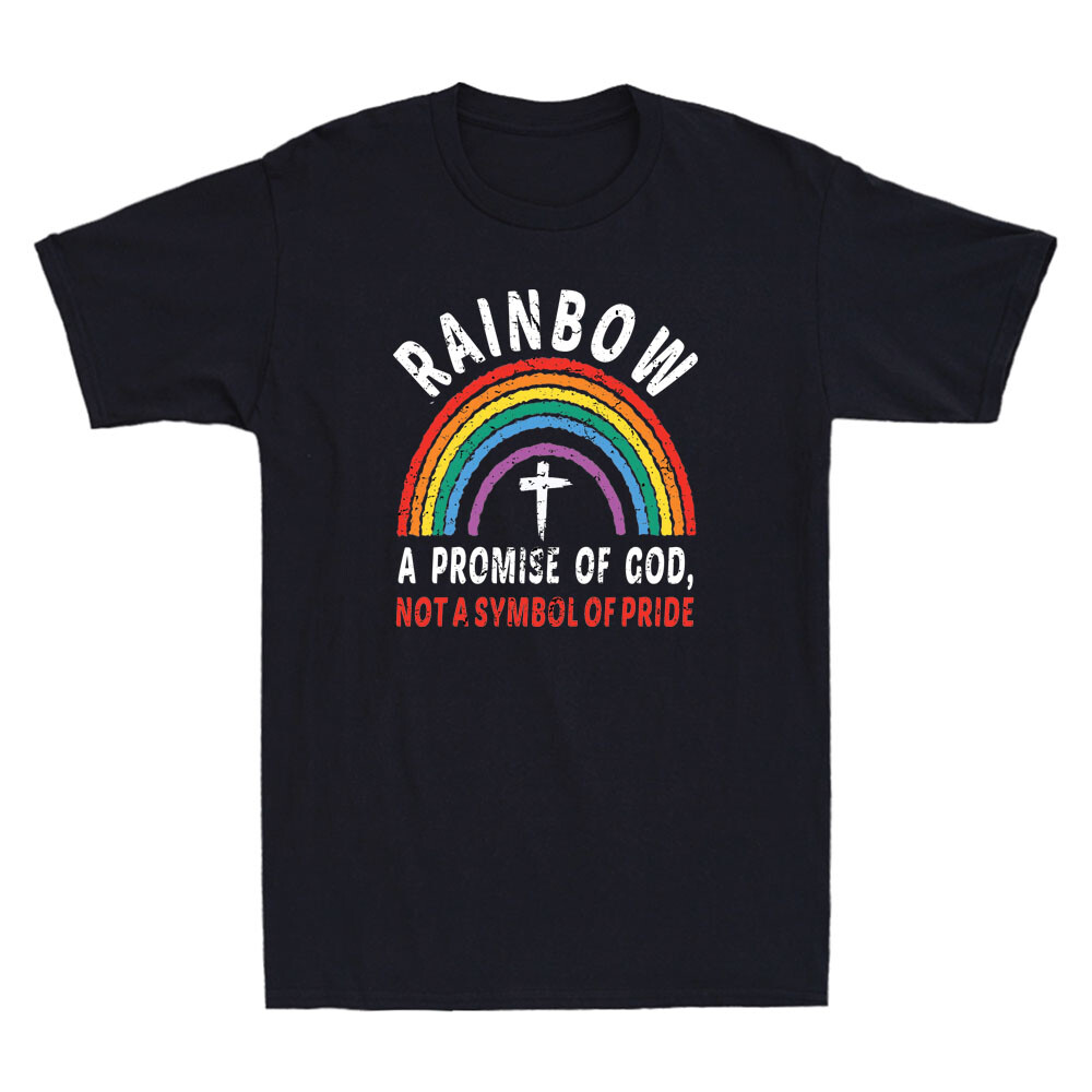 Rainbow A Promise Of God Not A Symbol Of Pride Christian Faith LGBTQ Retro Shirt