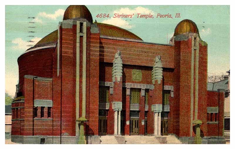 Postcard CHURCH SCENE Peoria Illinois IL m/09 AP7161