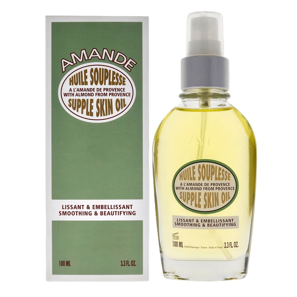 Almond Supple Skin Oil by LOccitane for Unisex - 3.4 oz Body Oil
