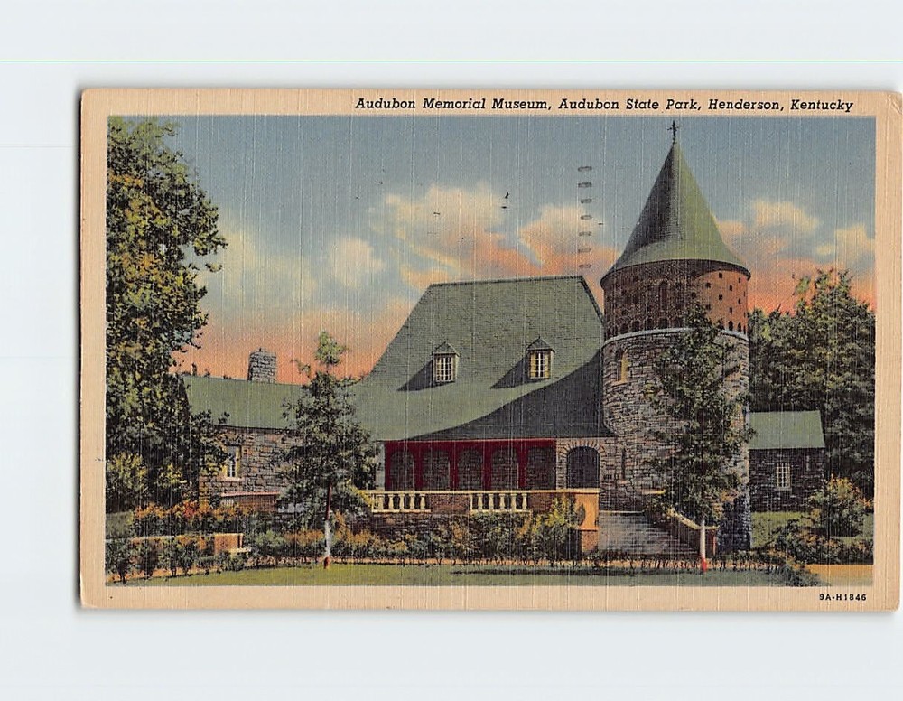 Postcard Audubon Memorial Museum Audubon State Park Henderson Kentucky USA