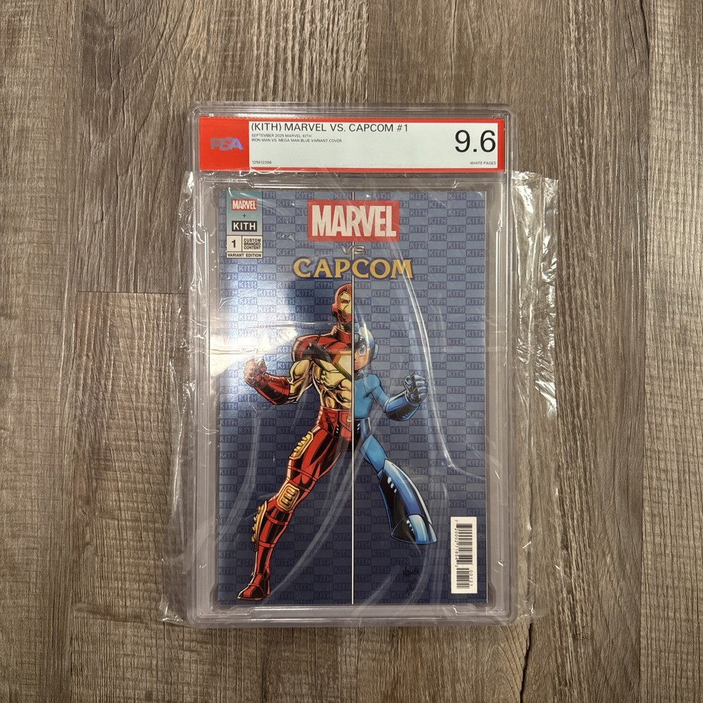 Kith Marvel Vs Capcom PSA 9.6 Comics Exclusive Iron Man Vs mega man Blue Variant