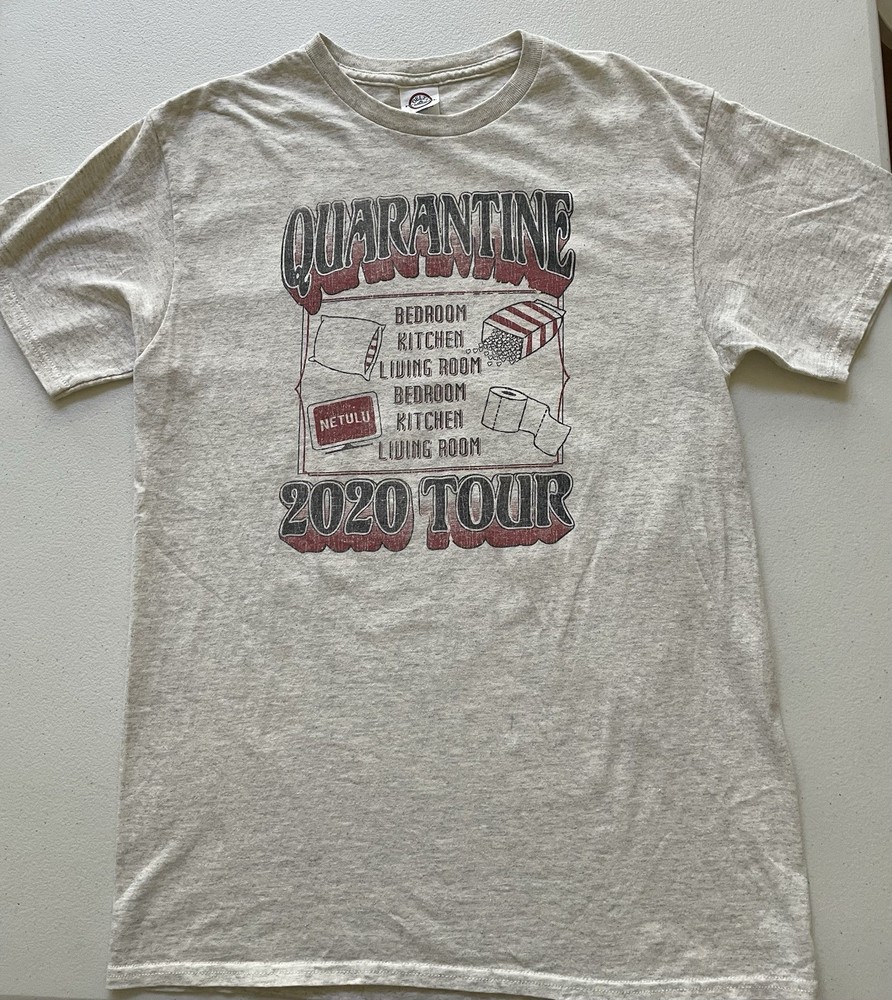 Delta Covid Tour T Shirt Tee Sz M Quarantine Funny Memorabilia Stay Home 2020