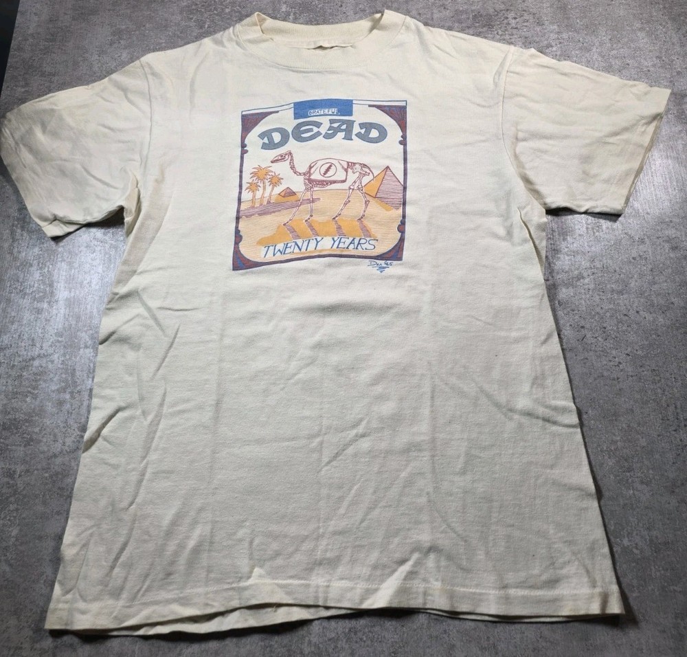 VTG 1985 Grateful Dead Twenty Years Skeleton Camel Egypt Concert T-Shirt Medium