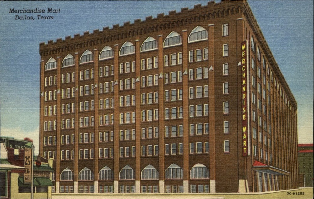 Merchandise Mart Dallas Texas TX ~ 1940s vintage postcard sku093