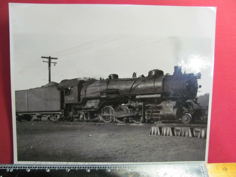 BALTIMORE & OHIO RAILROAD 2-8-2 LOCOMOTIVE #4016 B&W 8x10 PHOTO B&O RR HISTORY