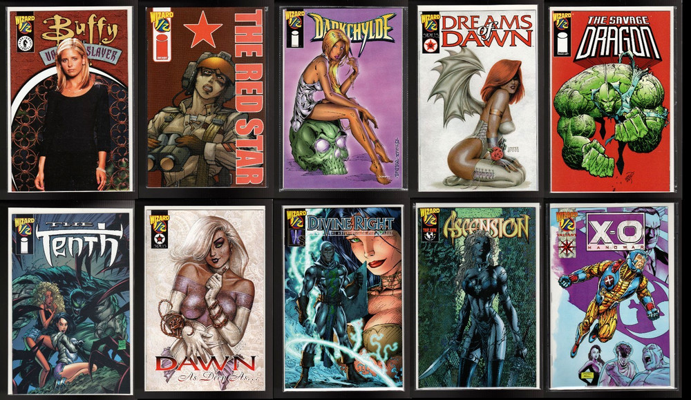 Wizard 1/2 Lot Of 10 (9.6/9.8 Nm+ Avg) Coa Buffy Dawn Darkchylde & More Cgc 'Em!