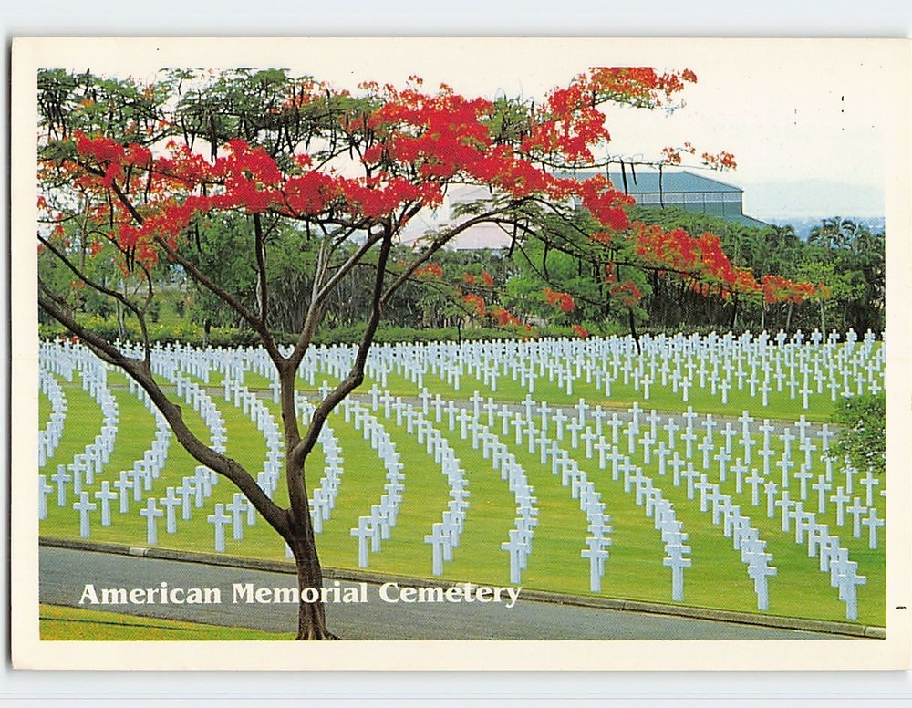 Postcard American Memorial Cemetery Fort Bonifacio Philippines
