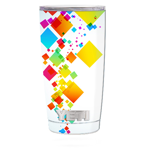 Skin Decal for Yeti 20 oz Rambler Tumbler Cup / colorful abstract graphic-image