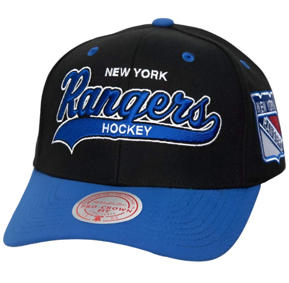 Mitchell & Ness Black New York Rangers Tailsweep 2.0 Pro Vintage Snapback