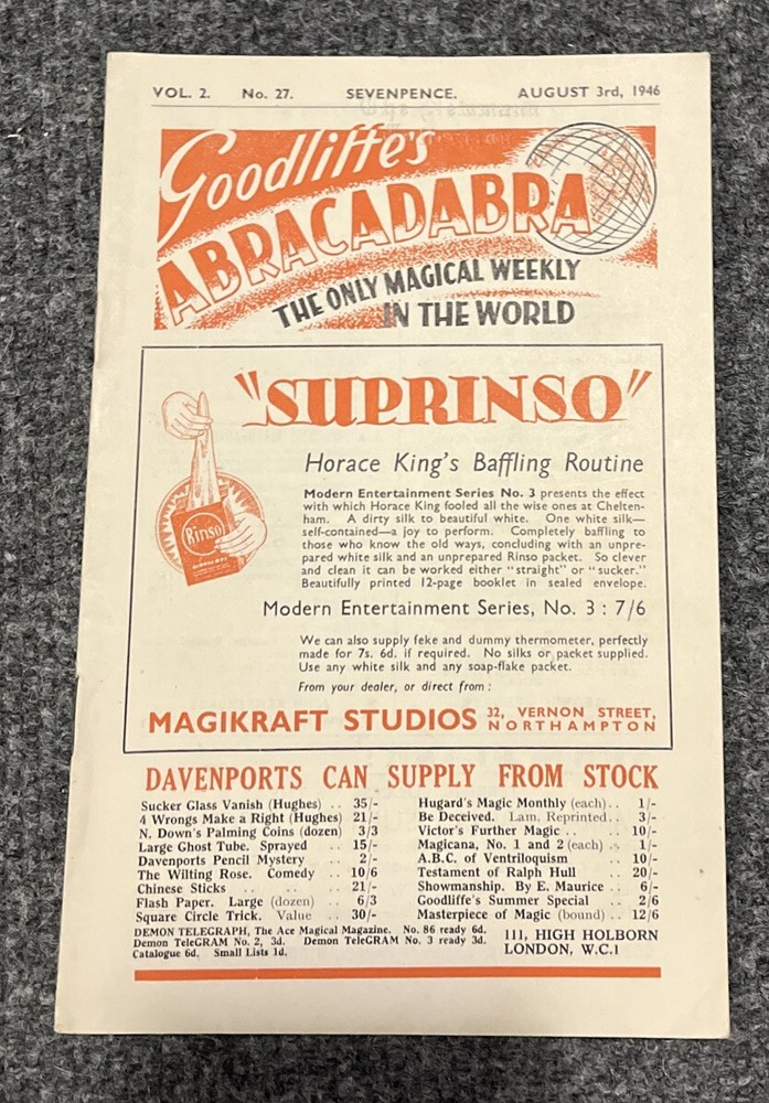 Abracadabra Magic Booklet August 1946-image