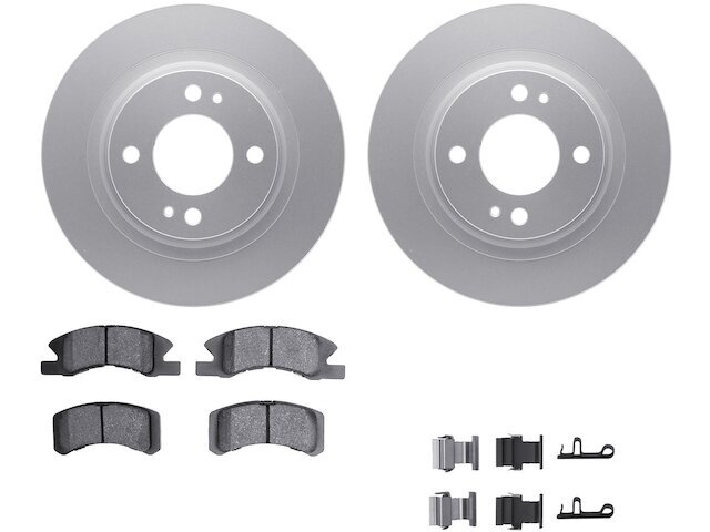 Front Brake Pad and Rotor Kit fits Mitsubishi Mirage 2017-2024 16WBGZ