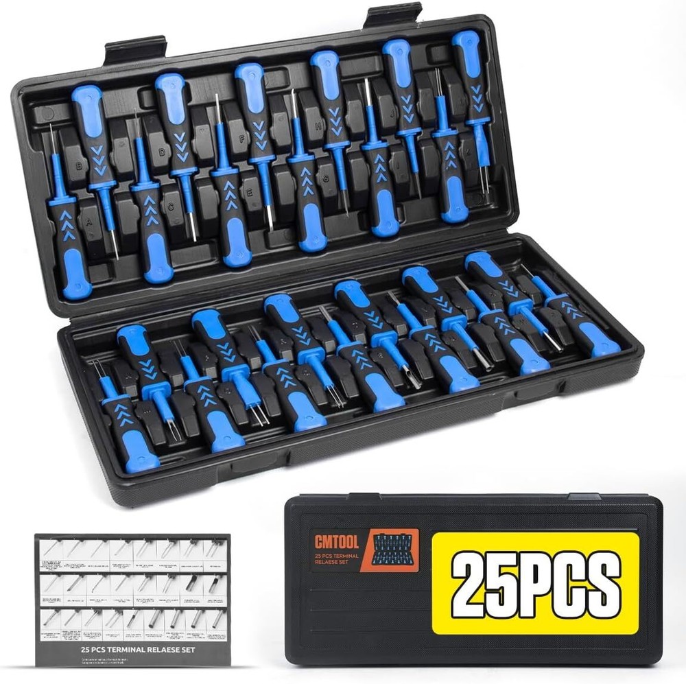 CMTOOL 25PCS Car Terminal Removal Tool Pin Ejector Wire Release Extractor Puller