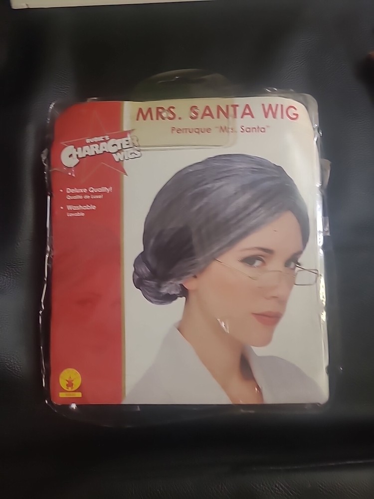 Old Lady/ Mrs. Santa Claus Character Grey Bun Wig