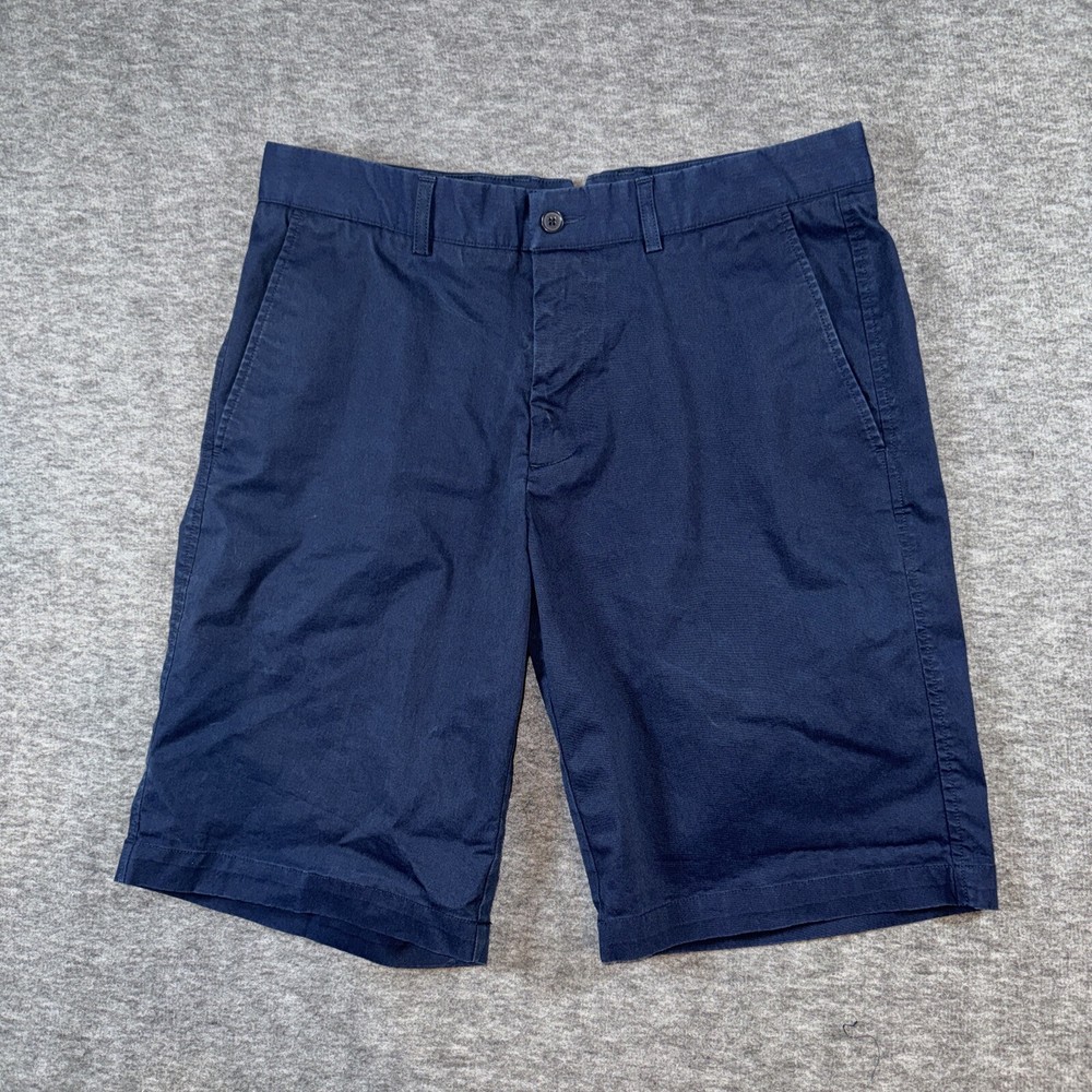 Dunning Men Everbest Performance Stretch Golf Shorts Casual Navy Blue Sz 32