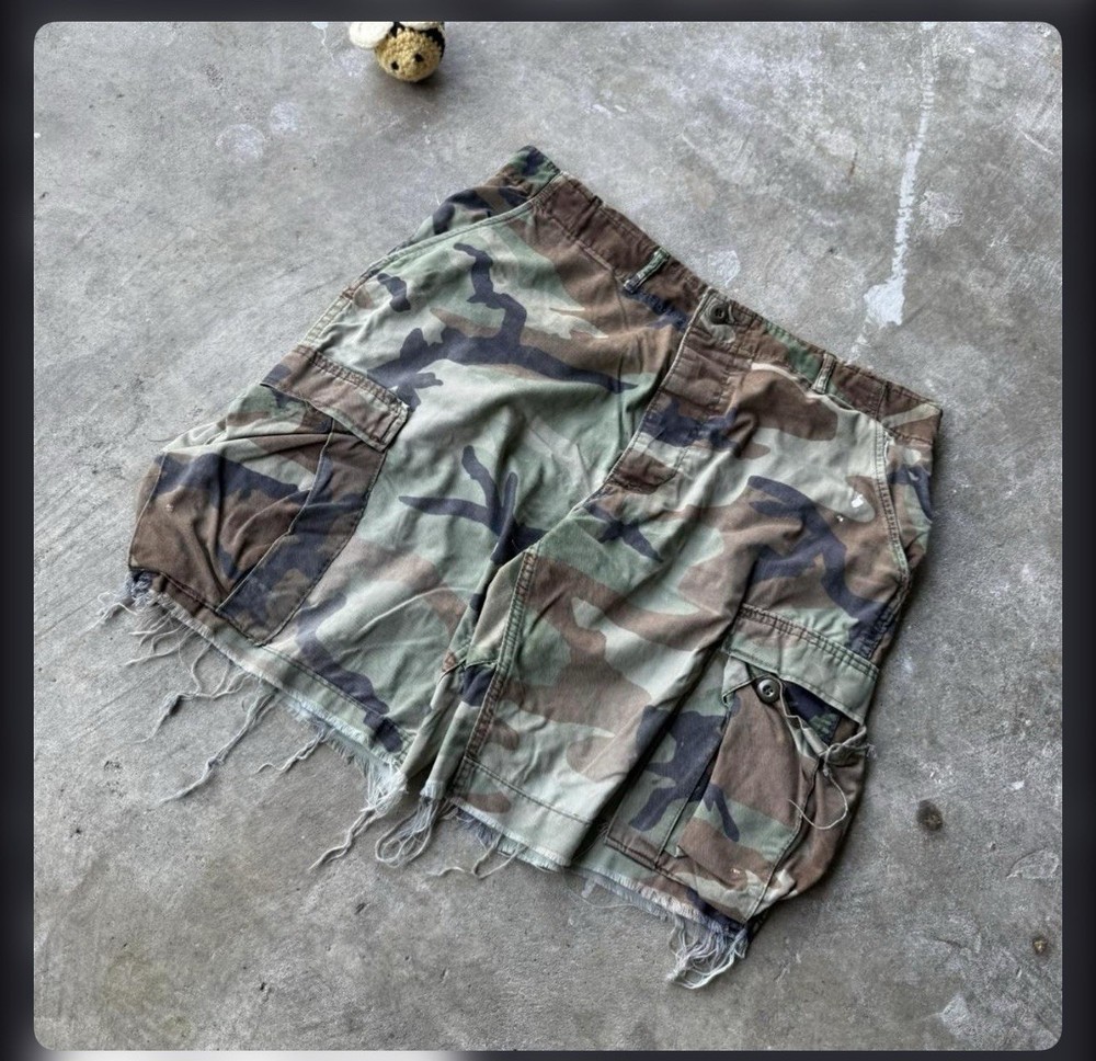 Camo Vintage Y2K Baggy Cargo Shorts