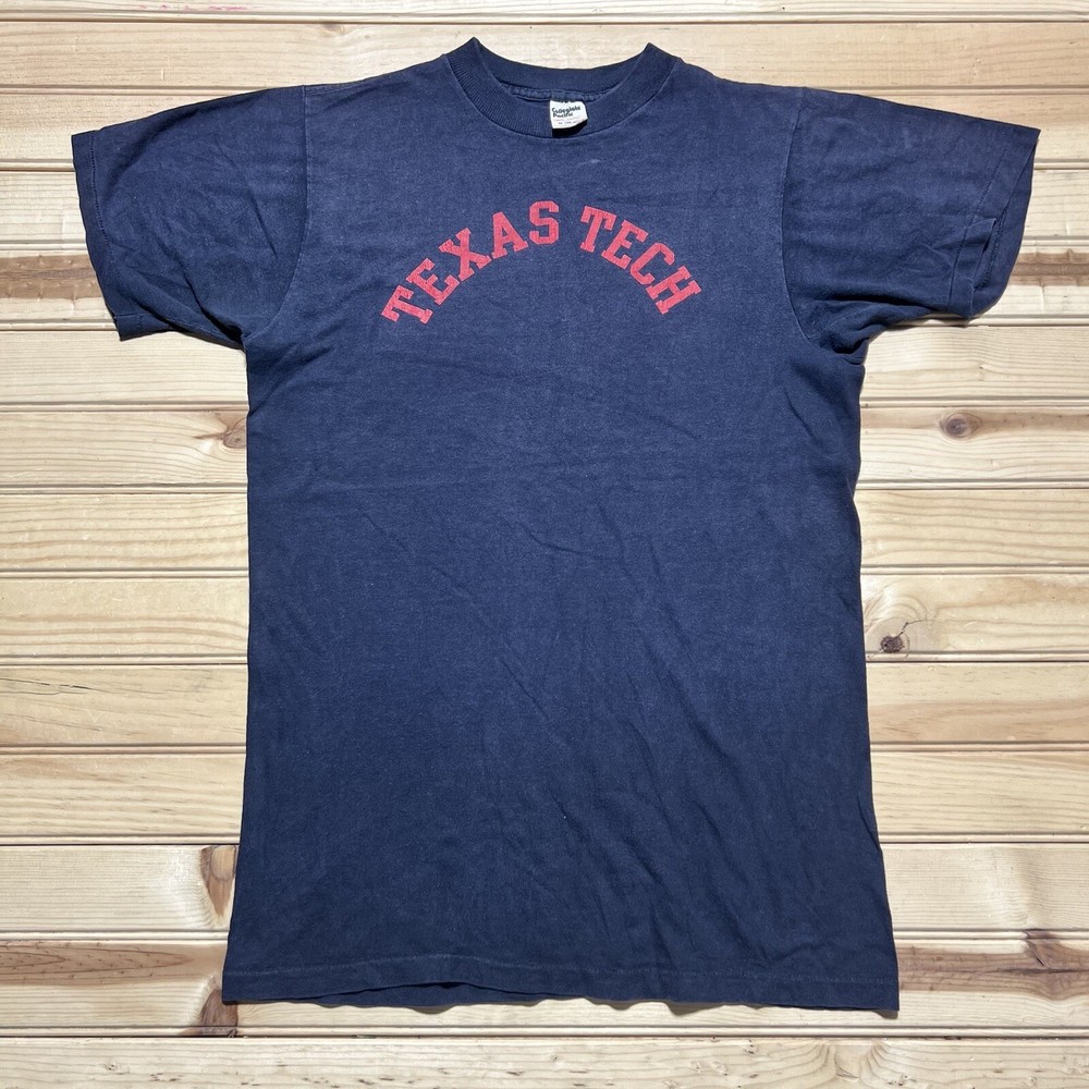 Vintage 80s Texas Tech Football College Single Stitch Shirt Size Medium