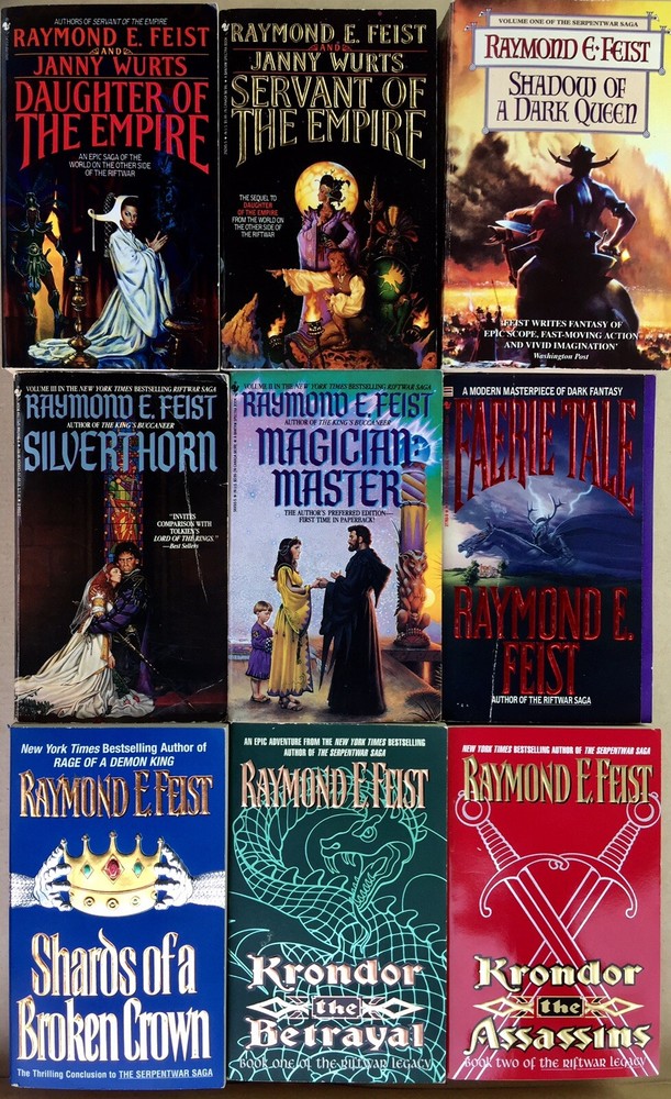 Magician Silverthorn Krondor Servant Daughter of Empire Raymond Feist 9bk lot
