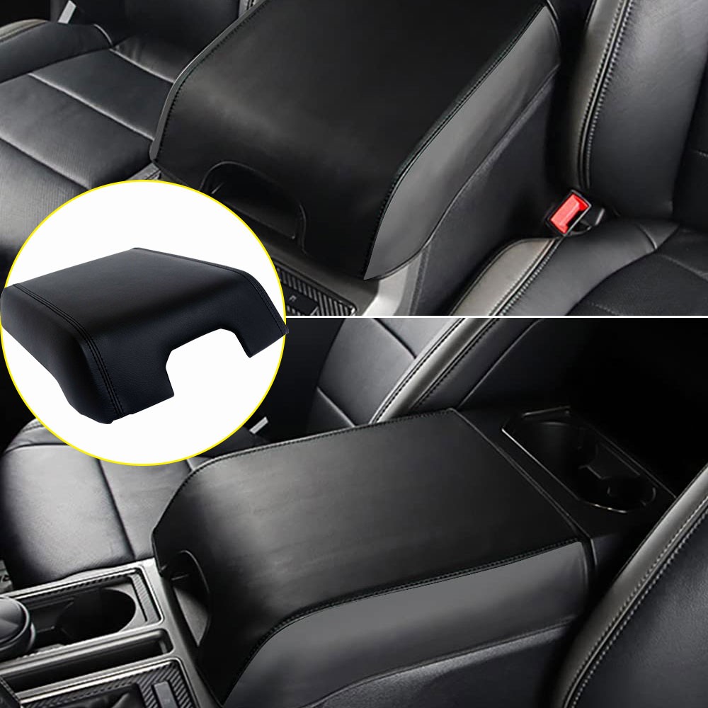 Fit For 2015 2016 -2020 Ford F150 Black Center Console Armrest Lid Cover Replace