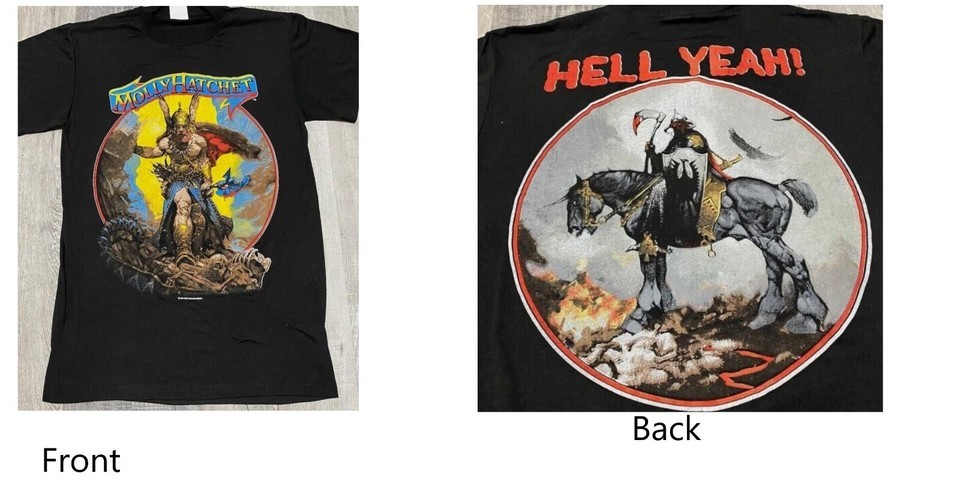 2 sided Molly Hatchet 1988 HELL YEAH Frank Frazetta 80s Concert Tour