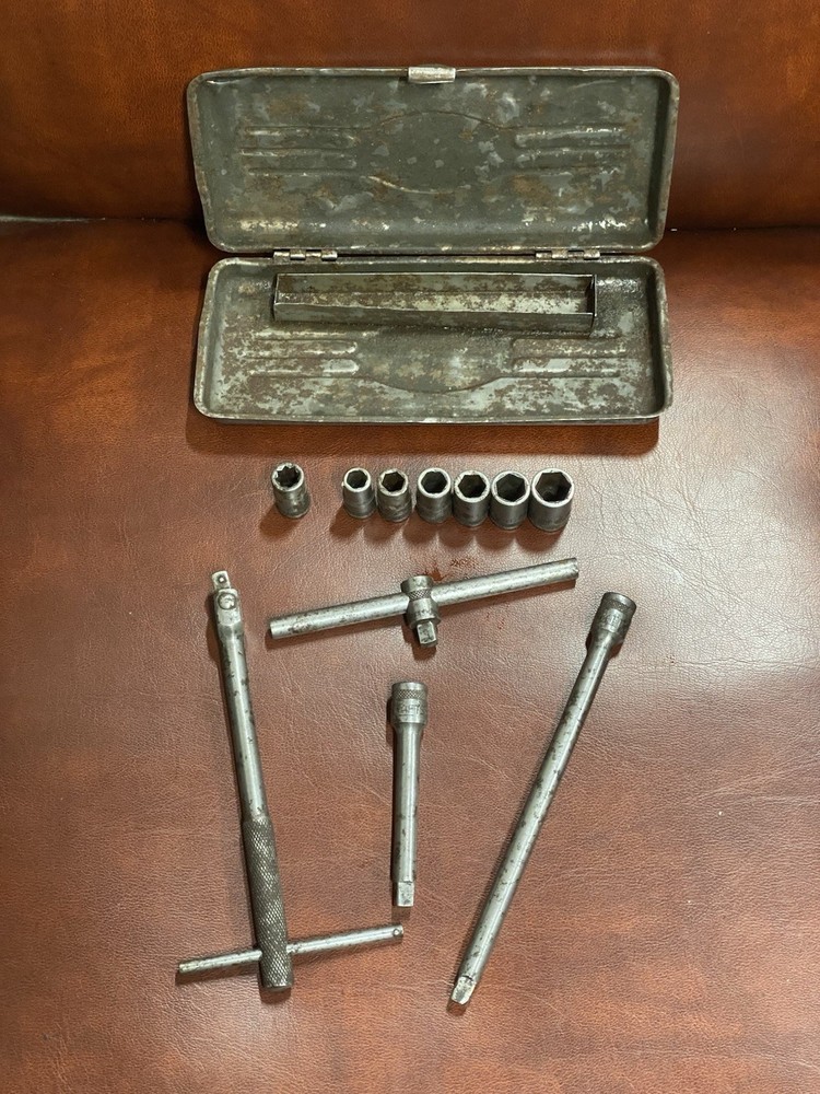 Pre WWII Craftsman 1930’s 1/4” Drive Circle H Socket Set Breaker Bar NEW BRITAIN