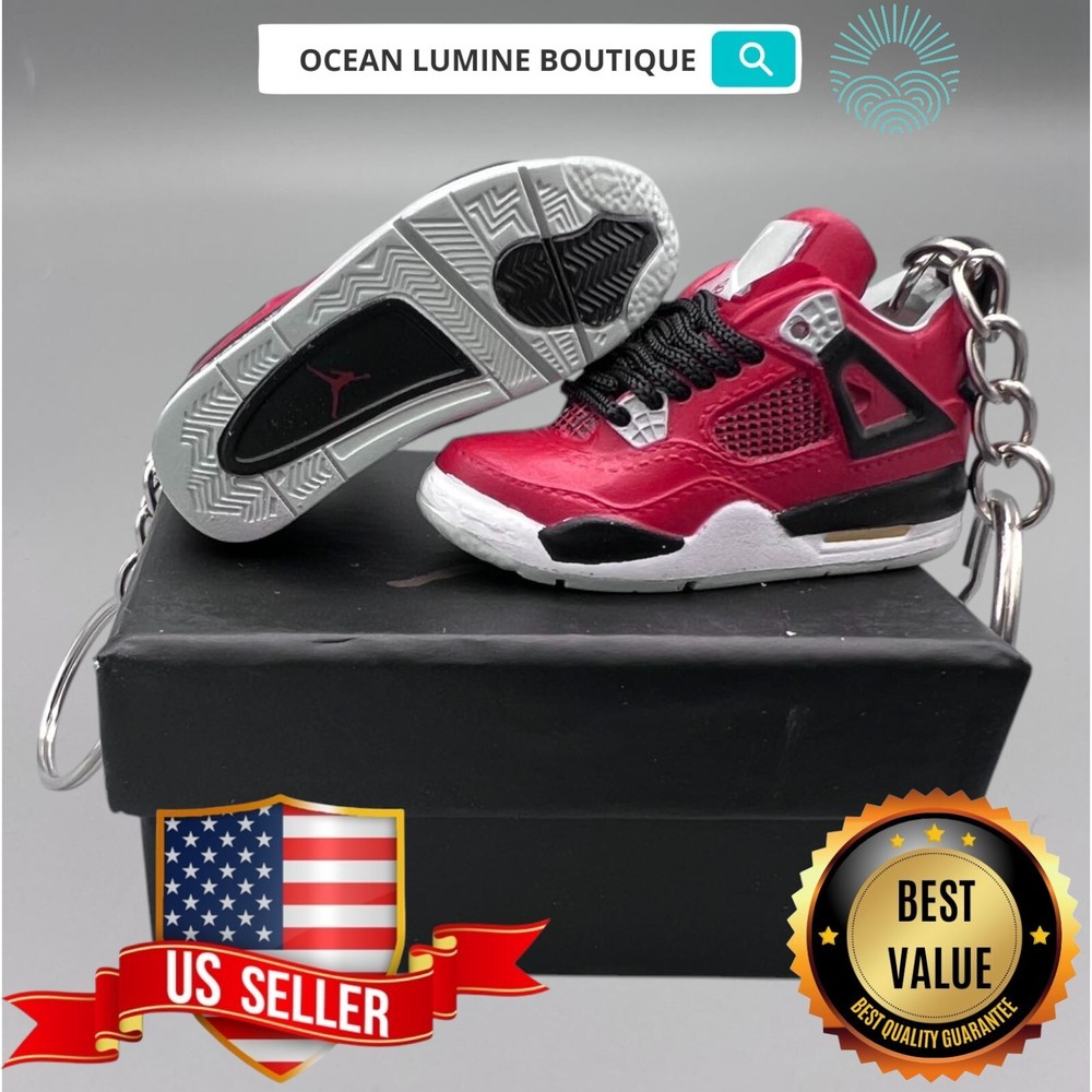 Air Jordan 3D Mini Sneaker Keychain, Shoe Keyring Shoe Box, Display Box Option