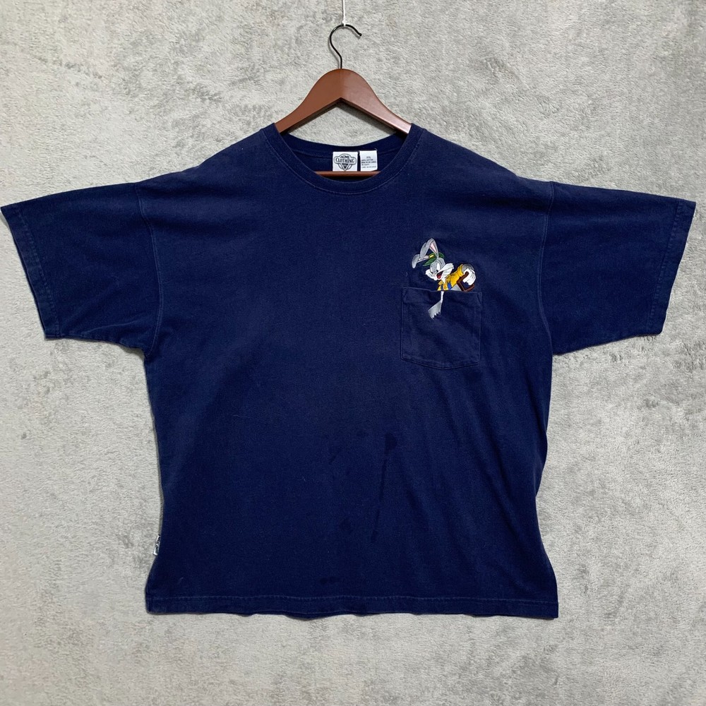 Vintage 90s ACME Looney Tunes Bugs Bunny Pocket T-Shirt XXL