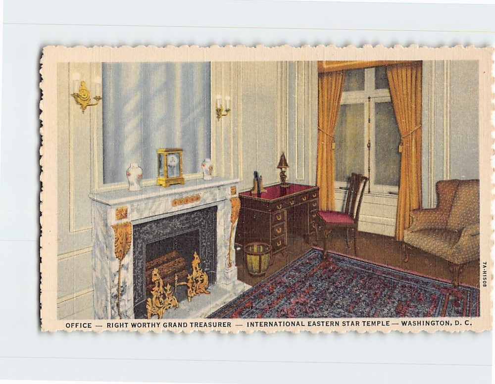 Postcard Office International Eastern Star Temple Washington DC USA