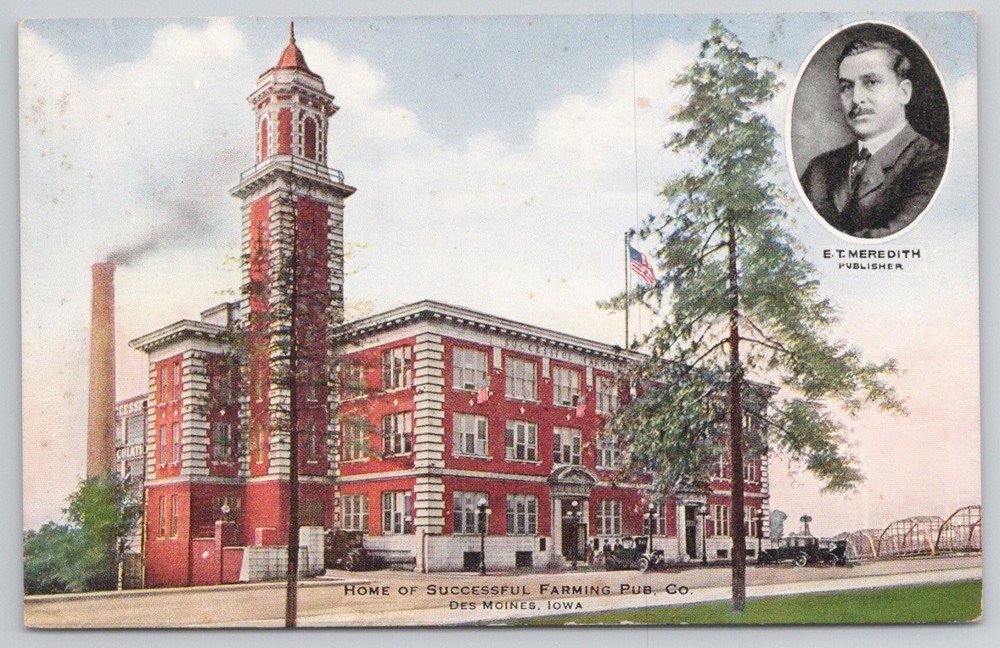 Des Moines Iowa Successful Farming Pub Co E.T. Meredith Vintage Postcard c